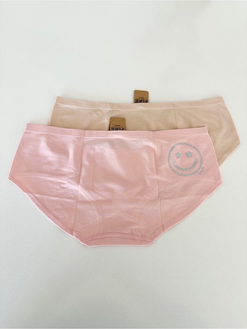 *Lot of 2* Victoria's Secret PINK Logo Hiphugger Hipster Panties Medium NWT
